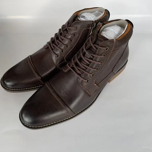 Kunsto  Genuine Leather Oxford Boots Men\'s Size 11 NWB  Dark Brown Kunsto Genuine Leather Oxford Boots Men main image 4